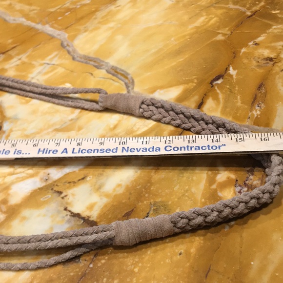 IbBan leather boho beaded shoulder tote. - Picture 5 of 9